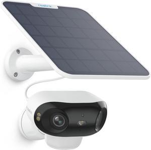 4K Solar Security Cameras Wireless Outdoor, 8MP for Home Security, ColorX Night Vision, 180° No Blindspots, 5G/2.4GHz WiFi 6, AI Detection, No Monthly Fee, Home Hub Compatible