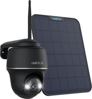 4K Solar Security Cameras Wireless Outdoor, 360° Pan Tilt, 8MP Color Night Vision, 2.4/5 GHz Wi-Fi, No Monthly Fee, Home Hub Compatible, Argus PT 4K+ 6W Solar Panel (Black)