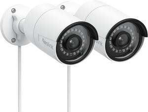 5MP PoE Security Camera, Outdoor Indoor Surveillance for home, Person/Vehicle/Pet Detection, Time-Lapse, 100ft IR Night Vision, Work with Smart Home, support 256GB SD Card, RLC-510A(Pack of 2)