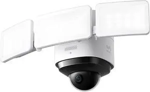 Security Floodlight Cam S330, 360-Degree Pan & Tilt Coverage, 2K Full HD, 3,000 Lumens, Smart Lighting, Weatherproof, On-Device AI Subject Lock and Tracking, No Monthly Fee, Hardwired