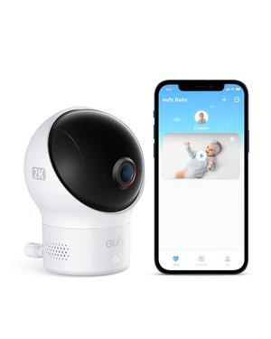 Wi-Fi Baby Monitor 2K with Noise Detection, Night Vision, Room Temperature Detection, Camera, Easy Setup, User-Friendly App, Requires 2.4GHz Wi-Fi