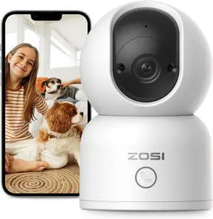 Indoor Pan/Tilt Smart Security Camera,C518 2K 360 Degree Baby Pet Monitor,Plug-in 2.4G/5G Dual-Band WiFi Home Cam with Phone App,Night Vision,Person Detection,2 Way Audio,Cloud & SD Card Storage
