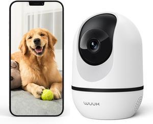 4MP Indoor Security Camera, Pan Tilt Cam for Baby Monitor, Wi-Fi Home Security Pet Camera for Dog or Cat, Motion Detection & Tracking, Night Vision, 2-Way Audio, Compatible with Alexa & Google