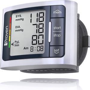 Blood Pressure Monitor Wrist for Home Use, FSA HSA Eligible, Heart Rate Monitor & Large Blood Pressure Wrist Cuff, Large LCD Display, Colored AHA Indicator
