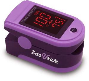 Fingertip Pulse Oximeter Blood Oxygen Saturation Monitor with Silicone Cover, Batteries and Lanyard