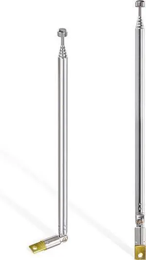 Bingfu 6 Sections Telescopic 65cm AM FM Antenna Portable Radio Antenna Replacement (2-Pack) Compatible with Indoor Portable Radio Home Stereo Receiver AV Audio Video Home Theater Receiver TV Tuner
