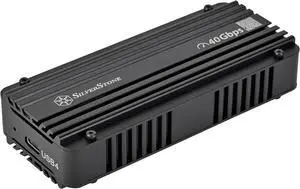 SilverStone Technology MS12-40G USB 4 NVMe M.2 SSD Enclosure with Active Cooling, SST-MS12B-40G