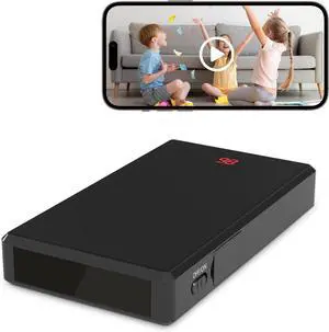 Hidden Camera Portable Charger  1080P Full HD Spy Camera with WiFi & Night Vision, Wireless Mini Nanny Cam for Home Security, Indoor/Outdoor Covert Surveillance