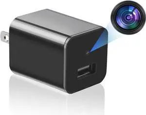 Hidden Camera 1080P WiFi Spy Camera - Spy Cam with Night Vision & Motion Detection, Wireless Indoor Security Camera for Pet/Baby/Nanny, USB Charger, App Live Feed, Smallest Smart for Home Monitoring