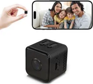 2025 Upgraded Hidden Camera Spy Camera, Wireless Indoor Mini Cameras for Home/Office Safety,4K HD WiFi Nanny Cam with, Auto Night Vision, Motion Detection for Home Safety, App Control