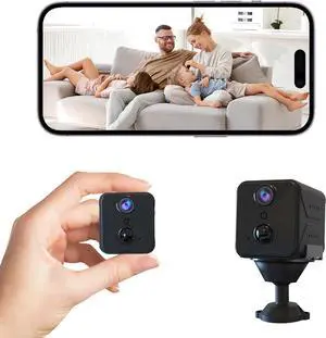 javiscam 2025 Upgraded Hidden Spy Camera,4K HD Mini Cam for Home with Night Vision,100 Days Long Battery Life, Motion Detection,Remote Viewing,Wireless Camera for Pet/Baby/Nanny Surveillance