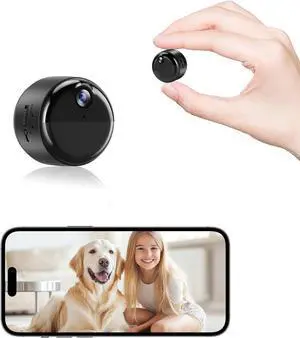 Mini Camera,Wireless Indoor Camera for Home Security,1080P HD Small Cameras WiFi Nanny Cam with 90 Days Standby Battery Life,Auto Night Vision,AI Human Detection,Cloud & SD Storage, App Control