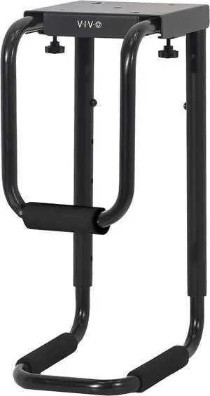 Heavy Duty Adjustable Under-Desk PC Mount, Computer CPU Holder with Secure Locking, Supports up to 30kg, Black, MOUNT-PC04B