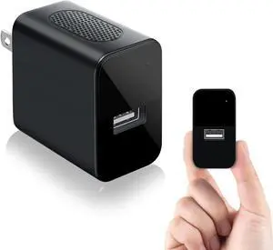1080P Mini Camera 64GB Security Camera Charger with Motion Detection/Night Vision
