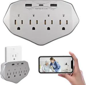 Wall Outlet Hidden Camera 45W Faster Charger Spy Camera Nanny Cam for Home, Office and Business Security with Wi-Fi HD 1080P Connectivity