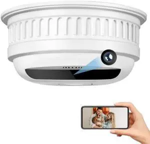 Hidden Camera Smoke Detector Camera WiFi HD 2K Baby Monitor Surveillance Security Cam Motion Detection with App Live Feed Nanny Cam Indoor/Outdoor