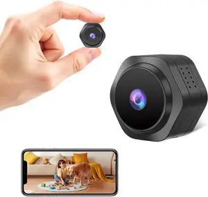 Mini WiFi Hidden Camera,Spy Camera,Small Portable Nanny Cam,Full HD1080P Wireless Security Cameras with Motion Detection,Auto Night Vision, Monitor Cameras for Pets Indoor Home