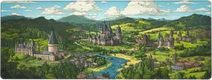 Anime Castle Desk Mat Large Gaming Mouse Pad Anime Castle Extended Mousepad Big in Laptop Computer Mouse Keyboard Mat for Office Desk Decor 31.5x12 in