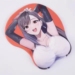 Orange Anime Mouse Pads Boob Oppai Gaming 3D Mousepads 2Way Skin