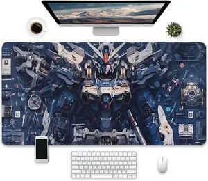 Anime Desk mat XL,Large Gaming Mouse Pad with Mecha Anime Design, Extended XXL Desk Mat, 31.5 x 15.7 inches, Non-Slip Base