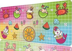 Cute Extended Gaming Mouse Pad, Kawaii Checkered Mouse Pad Large Mousepad Extended Laptop Keyboard Mat Gaming Mouse Pad Mouse Mat, Office Computer Keyboard Laptop Home, 31.5x11.8