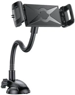 Multi-functional curved bracket - universal mountingfor mobile phones, tablets, dashboard,windshield.