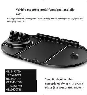 New model car-mounted mult;-functional anti-slip mat 360-degree mobile phone navigation stand dashboard storage area license plate
mirrorglasses
