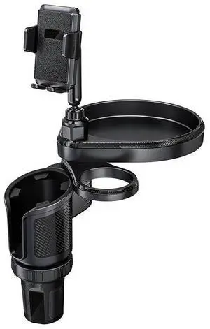 Multi-functional car-mounted water cup holder - Car plate and cup holder in one unit - 4-in-1 design - Large capacity
