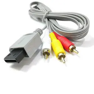 AV Cable for Wii Wii U, Audio Video AV Cable Cord for Wii and Wii U, 1.8M/6FT, Compatible for Television
