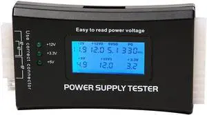 PC Power Supply Diagnostic LCD Computer Testing Device Computer 20/24 4/6/8 Pin Supply Tester for SATA, IDE, HDD, ATX, ITX, Byi Plug PC Power Supply Diagnostic LCD Computer Testing Device Computer 20/24 4/6/8 Pin Supply Tester for SATA, IDE, HDD, ATX, ITX, Byi Plug