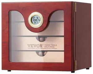 "Premium Cedar Cigar Storage Cabinet  100-Capacity, Includes Humidifier, Hygrometer & Shelves for Optimal Aging"