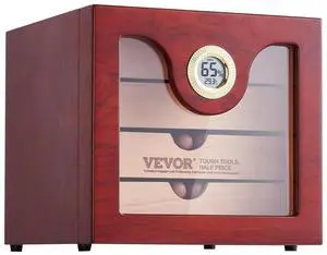 100-Capacity Cedar Cigar Humidor Cabinet with Hygrometer, Humidifier & Shelves  Airtight Storage for Cigars