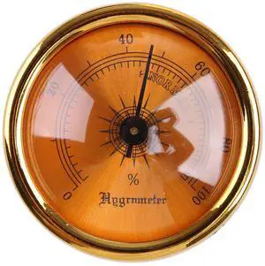Round Hygrometer for Humidor Cigar Box/Cigar Cabinet 45mm/1.77inch Diameter Gold