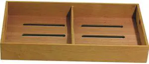 Solid Spanish Cedar Cigar Tray with One Adjustable Divider, Fits Large Humidor 12.0"x7.0"x1.75"