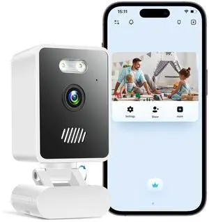 Indoor Security Camera 1080P Home Smart Camera with Wireless 2.4GHz WiFi Monitor for Baby/Nanny/Pet/Dog