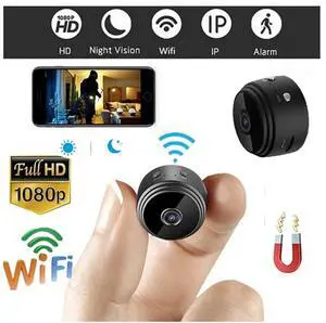Mini Spy Camera Hidden WiFi Small Wireless Video Camera with Full HD 1080P Audio Night Vision Motion Sensor Detection Support SD Card for iPhone Android Security Nanny Surveillance Cam(1)
