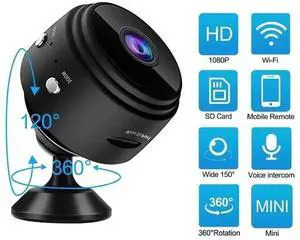 Mini Wi-fi Spy Camera 1080P Wireless Hidden Security Camera Night Vision, Smart Voice, Remote Access
