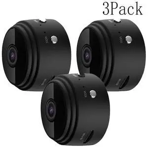3pack Mini Camera 1080P HD Camera Wireless Hidden WiFi Cameras- Covert Nanny Cam Home Security Surveillance Cam,for Indoor Outdoor Car Small Security Camera