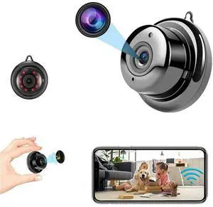 Mini Camera Nanny cam Spy Camera with Audio, Home Surveillance Camera, Two-Way Voice and Video Call, 1080P IP HD Infrared Night Vision Motion Detection Reminder, for Home Car Indoor Outdoor Security