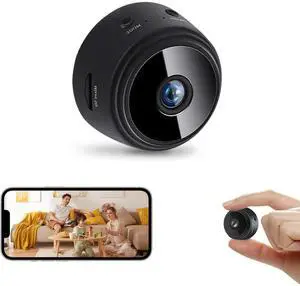 Mini Small Camera. Hidden Camera with Audio/Video. Spy Cam with Night Vision and Motion Detection for Home Indoor Use (Exclude SD Card)