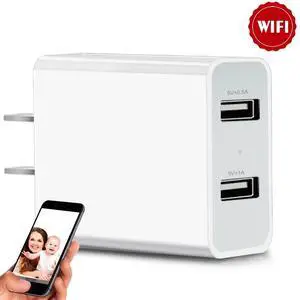 Upgraded 1080P HD Nanny Cam Charger Wireless and Security Camera with Remote Viewing, Nanny Cam Nanny Camera Indoor/Outdoor, motion detection