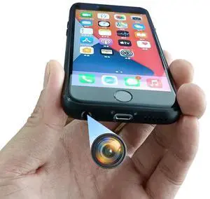 Mobile phone hidden spy camera 4K HD Mini Portable Wireless remote black screen recording auto focus 128G bottom lens