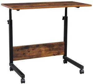 Side Table Rolling Computer Desk Stand Coffee Sofa End Cart Laptop PC Tray Home