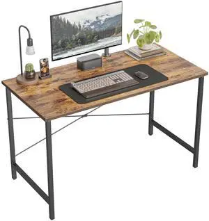 47 inch Computer Desk, Home Office Desk, Modern Simple Style PC Table for Home, Office, Study, Writing, Rustic Brown
