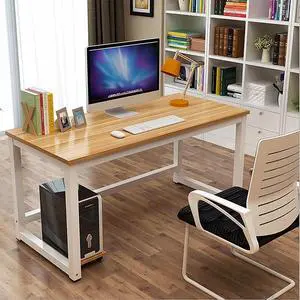 43 inch Computer Desk Home Writing Desk Office Furniture Computer Table Study Writing Table Workstation Modern Simple PC Desk for Small Spaces Home Office, Walnut