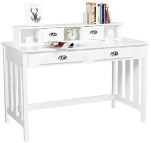 Writing Desk Home Office Computer Desk,White