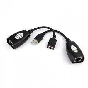 USB Keyboard Mouse Over RJ45 CAT5E CAT6 Cable Extension Extender Cable Adapter