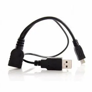 Black Micro USB 2.0 OTG Host Flash Disk Cable with USB Power for Galaxy S3 i9300 S4 i9500 Note2 Note3 S5