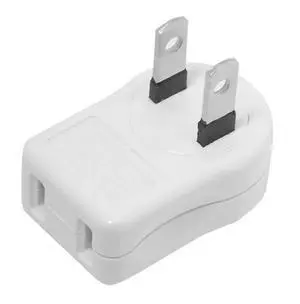 PW-014-UP-OD, 15A 125V White 90 Degree Angled Electrical Outlet