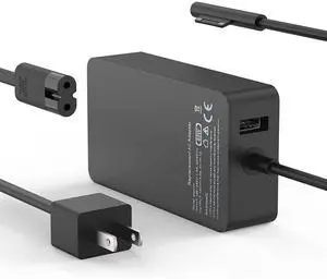 Charger 65W 15V 4A Laptop Charger for Surface Pro 3/4/5/6/7/8/9/X Power Supply Adapter, Compatible for Both Microsoft Surface Book Laptop/Tablet,Works with 65W&44W&36W&24W (6.6 Ft Cord)